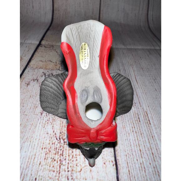 Silvestri Handcrafted Ceramic Bird Christmas Ornament Black Face Bird - Picture 7 of 9